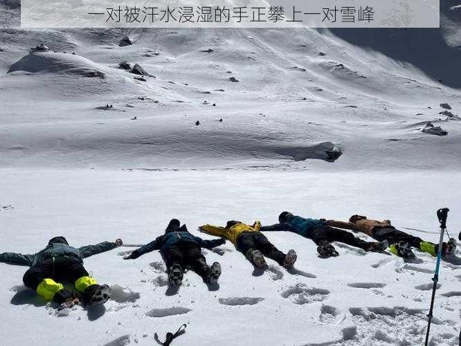 一对被汗水浸湿的手正攀上一对雪峰